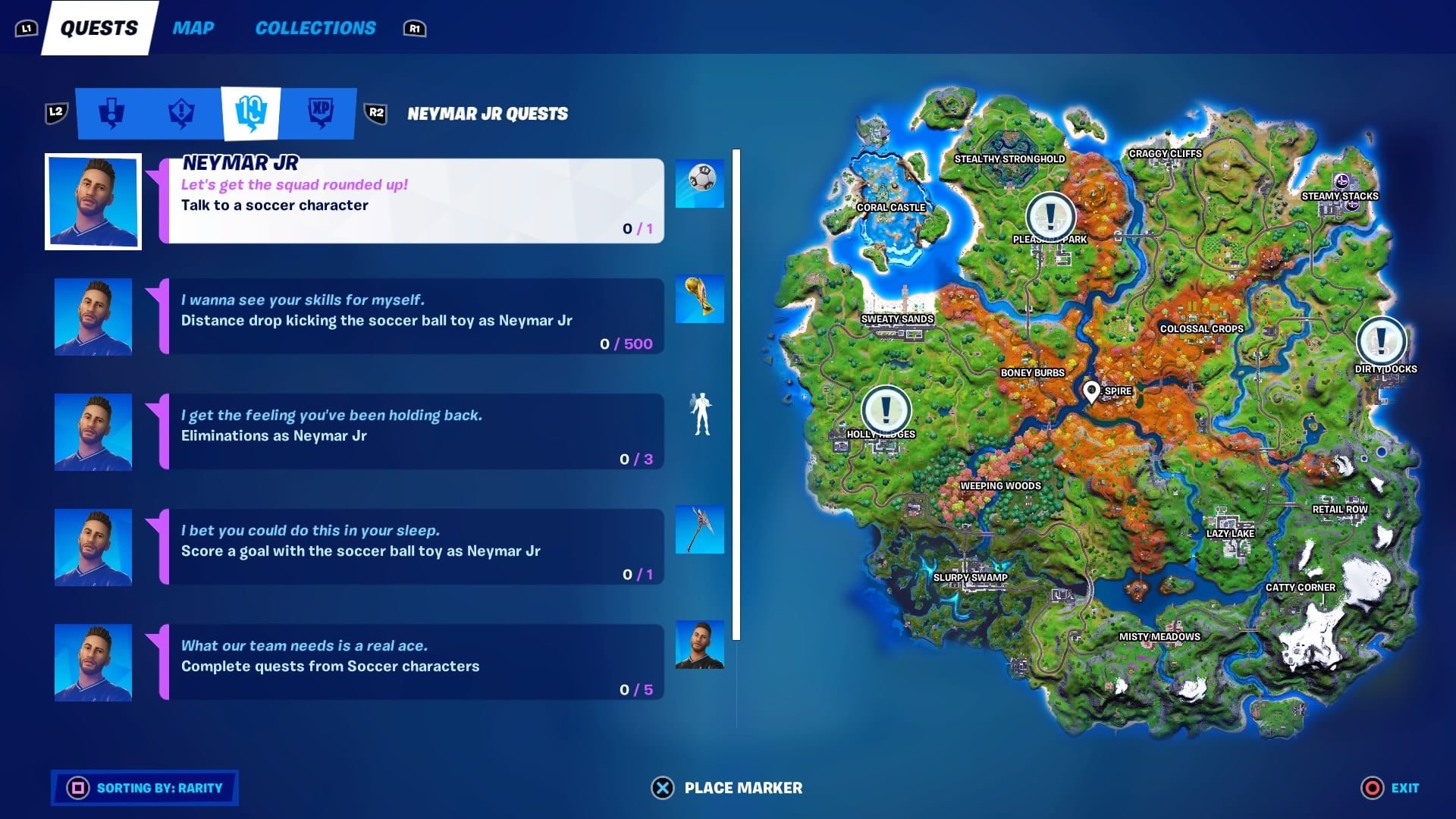 All Neymar JR Quests in Fortnite Season 6 Chapter 2 Challenges
