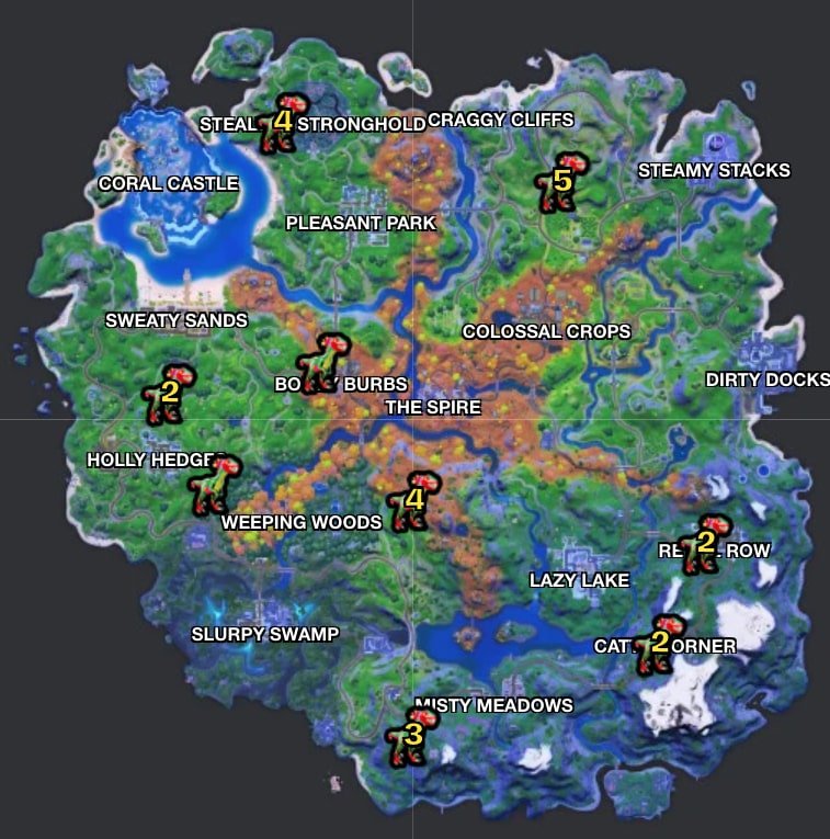 All raptor locations Fortnite