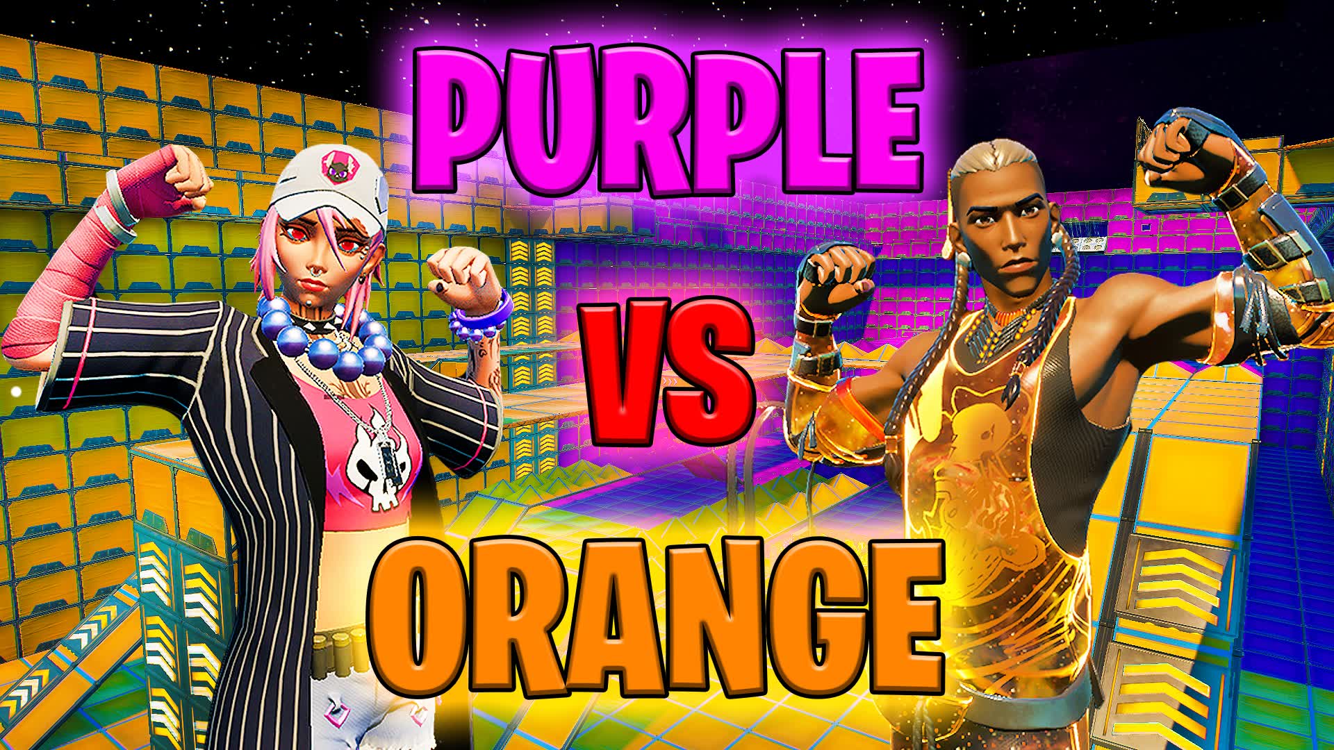 Fortnite Purple vs Orange